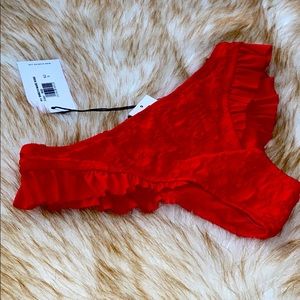 ACK Rouge Ruffle Bikini Bottoms, UO, NWT, S